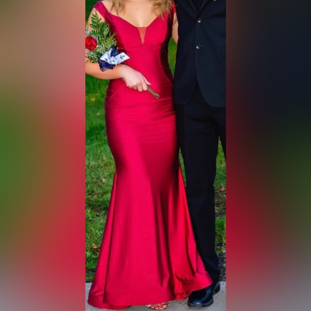 Clarisse red formal dress